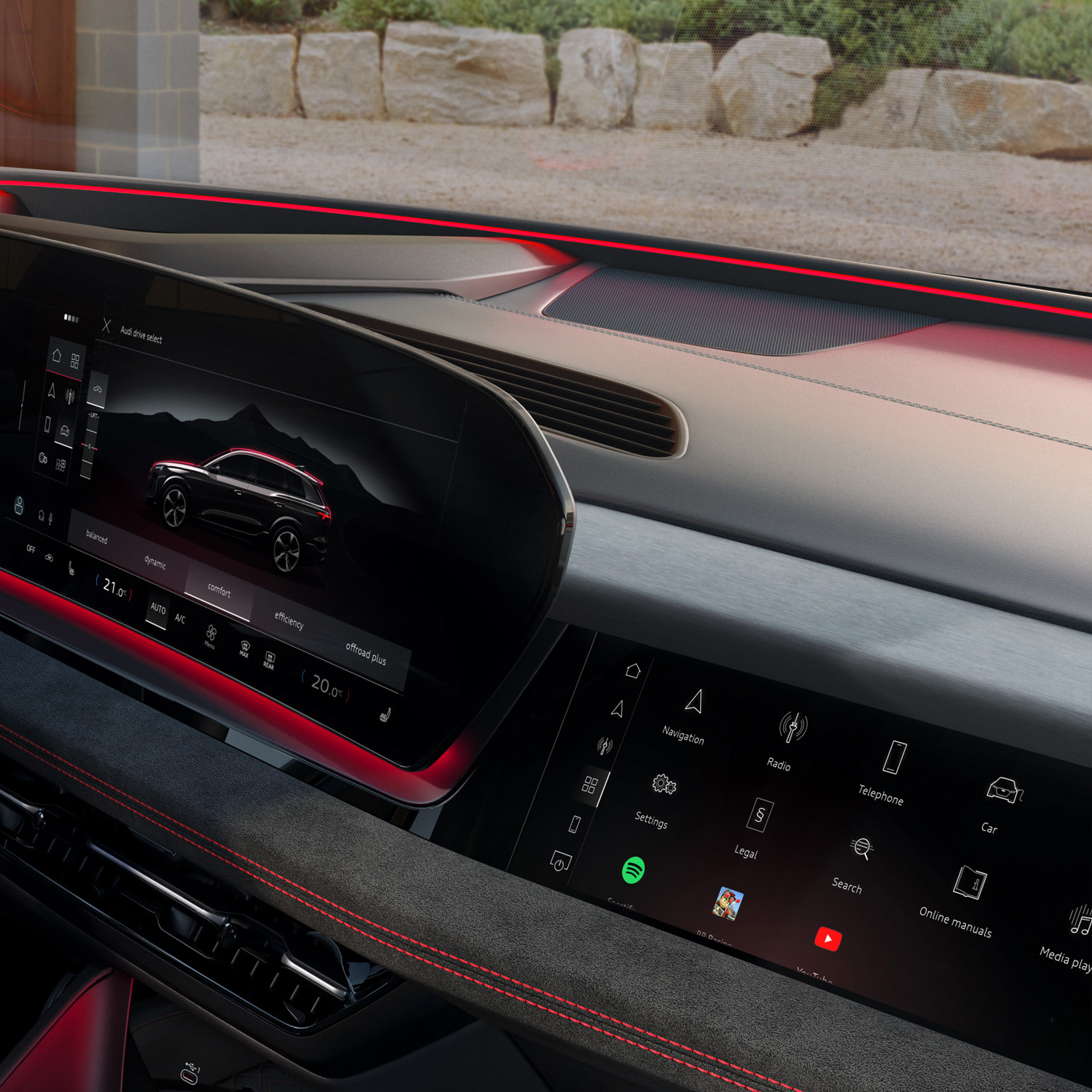 Voznikov prostor modela Audi SQ6 SUV e-tron