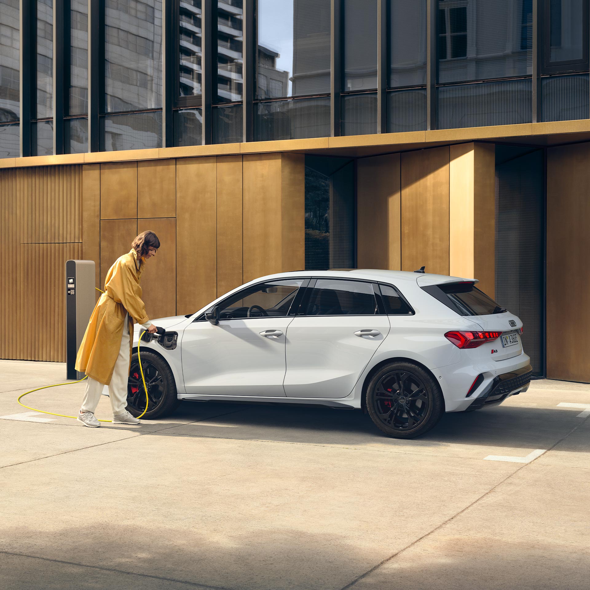 Audi A3 Sportback TFSI e beim Laden