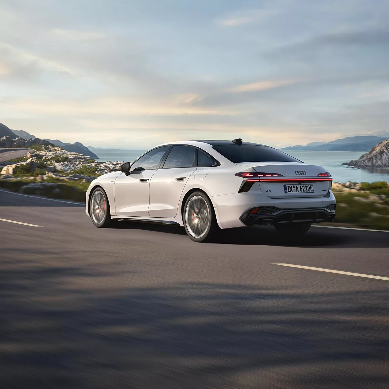 Audi A6 Limousine e-hybrid dynamische Heckanischt