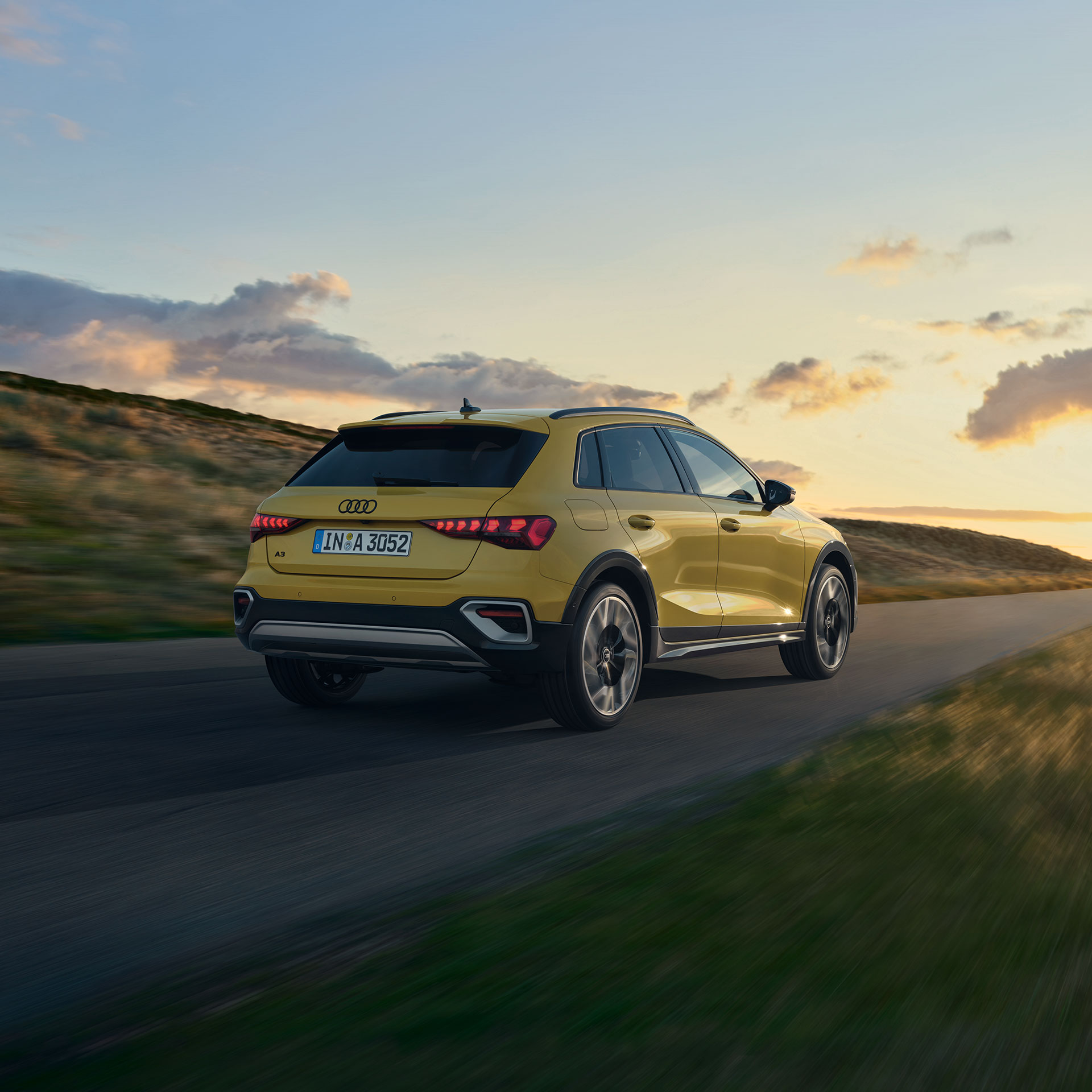 Audi A3 allstreet dynamische Heckansicht