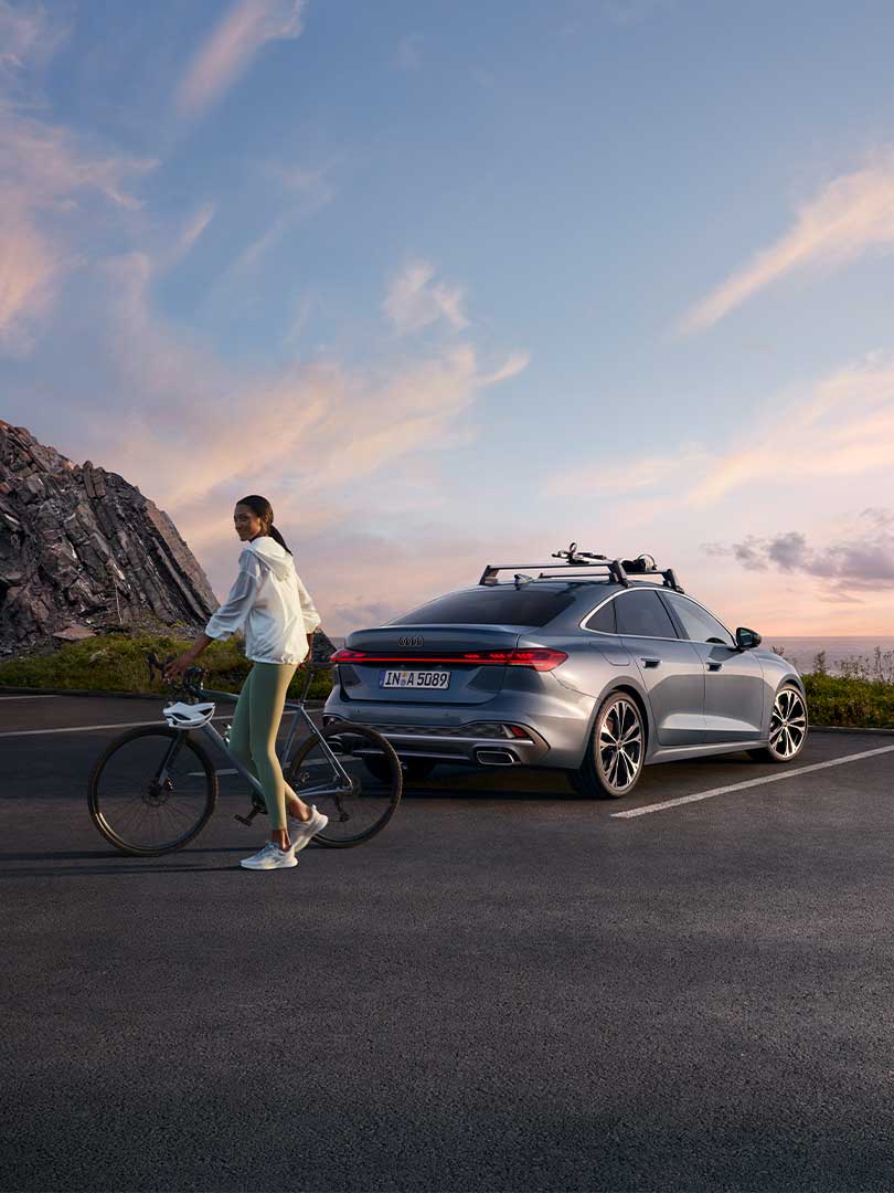 Audi A5 Limousine mit abschließbarem Fahrradhalter