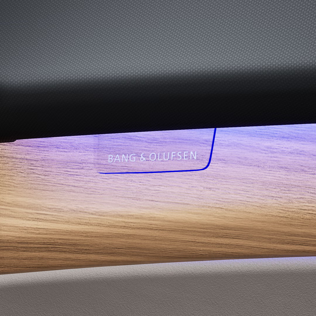Bližnji posnetek zvočnega sistema Bang & Olufsen Premium.